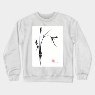 "Gentle Soul" Chinese japanese ink brush pen painting Crewneck Sweatshirt